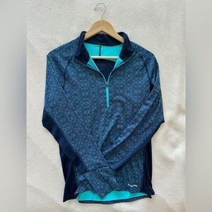 Patagonia Woman’s Teal and Navy Half Zip Jacket